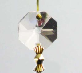 20 Clear 14mm Octagon with metal pins