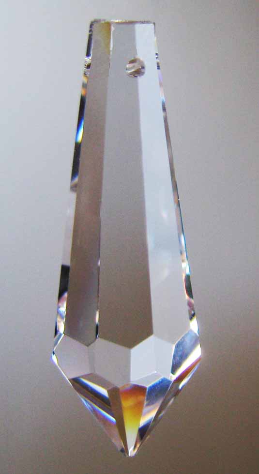 Clear Crystal Drop 38mm with Octagon - Click Image to Close