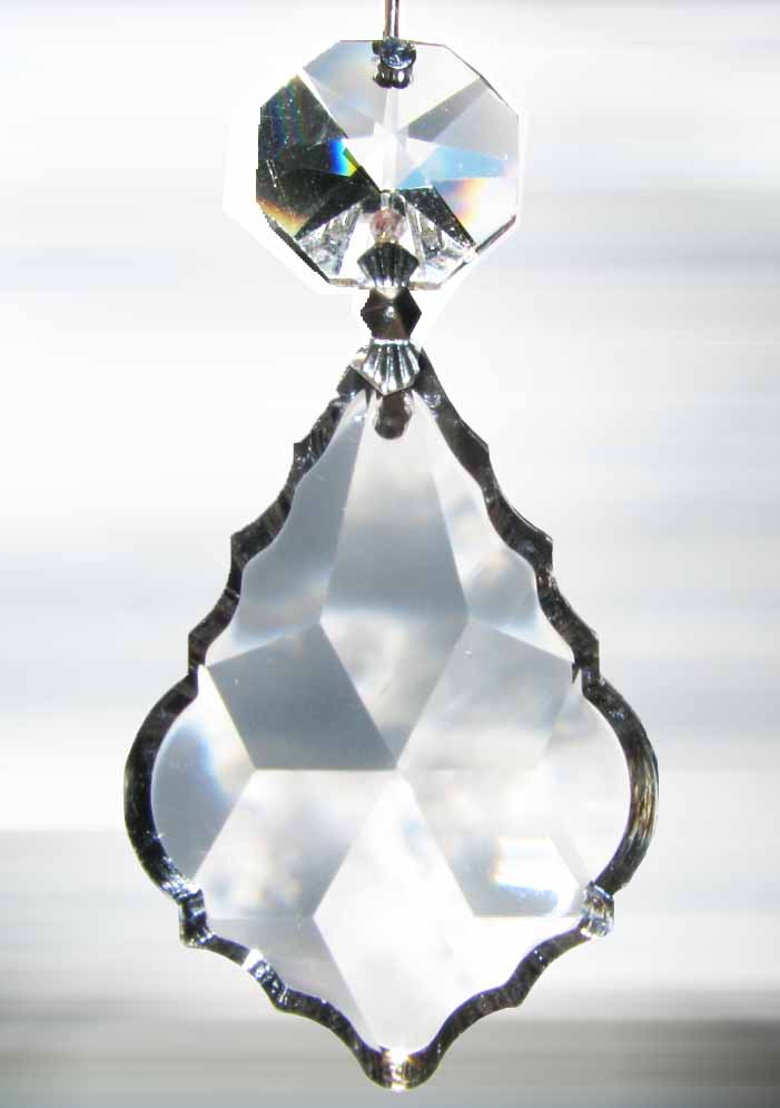 French Cut Crystal 1.5" with Octogon - Click Image to Close