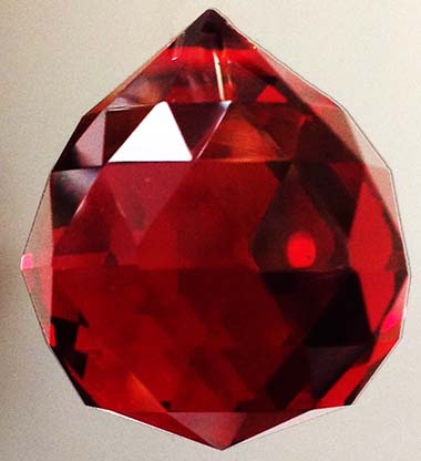 RUBY Crystal Ball 3 cm - Click Image to Close