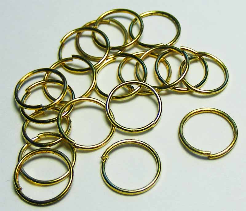 35 x Anneaux Dore 8 mm