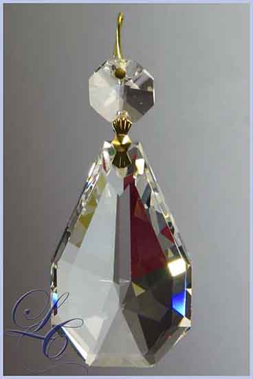 Crystal Almond Jewel 63 mm with Octagon