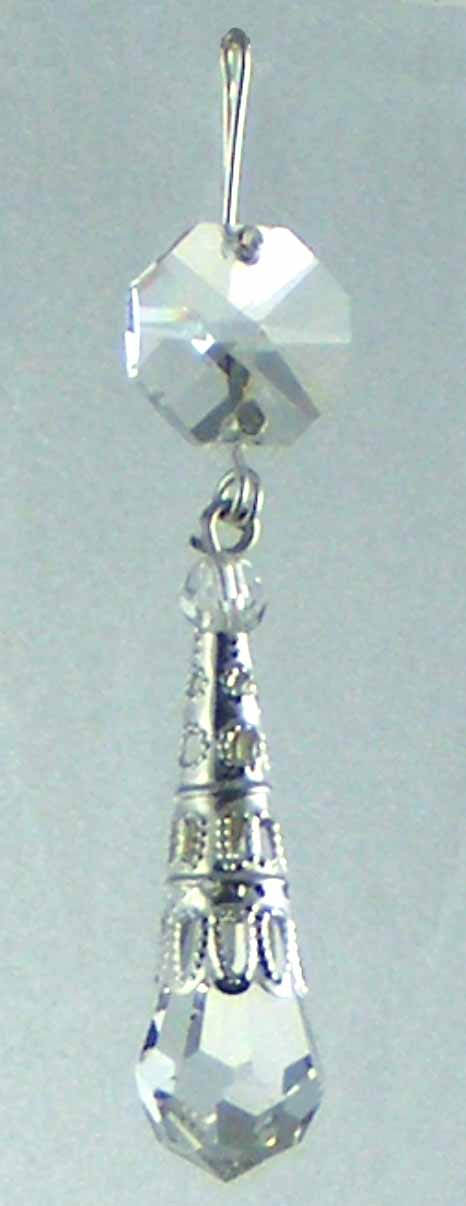 Silver Cone Crystal Plug - Click Image to Close