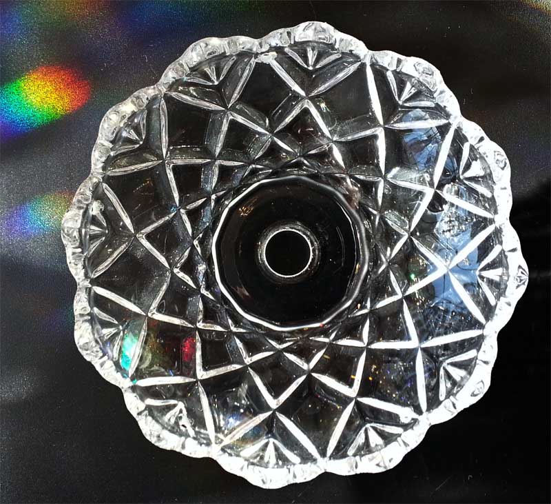 Bobeche 10 cm with 11mm center hole