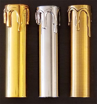 Metal Brushed Chrome Candle Cover 3 5 8, 3 Candle Covers For Chandeliers